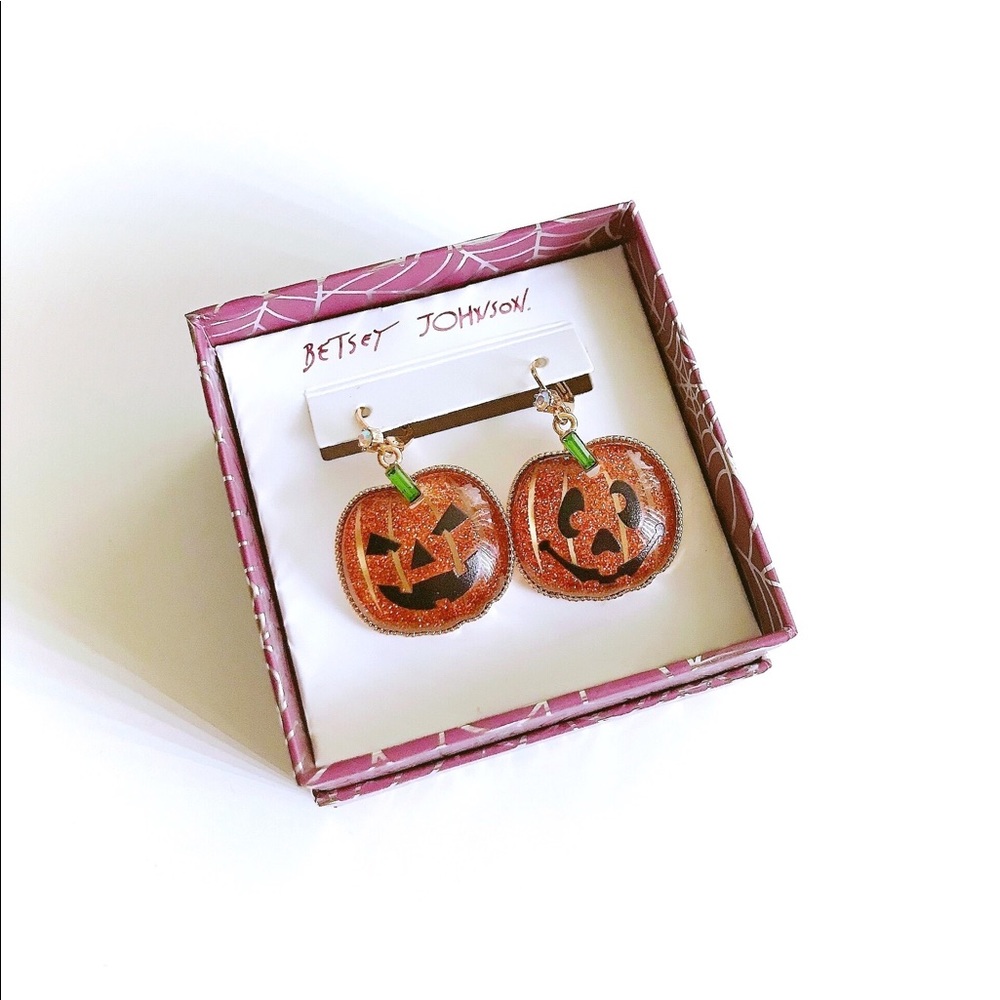 Betsey Johnson Halloween Pumpkin Earrings